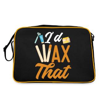 Cute Esthetician Skincare - Retro Tasche - Schwarz/Gold - Hinten