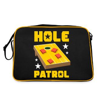 Funny Cornhole Corn Hole - Retro Bag - black/gold - Back
