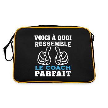 Coach parfait - Humour Cadeau pour coach sportif - Sac Retro - noir/or - Dos