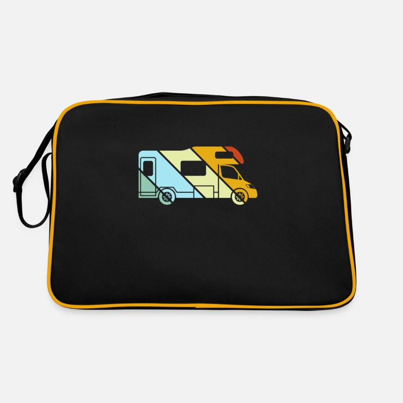 Wohnmobil Retro - Retro Tasche - Schwarz/Gold