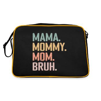 Mama Mommy Mom Bruh - Sac Retro - noir/or - Dos