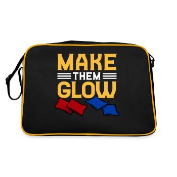 Cornhole Maisloch - Retro Tasche - Schwarz/Gold - Hinten