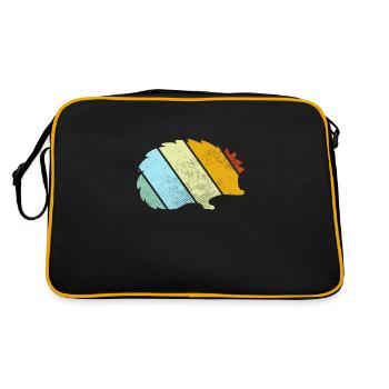Igel Retro - Retro Tasche - Schwarz/Gold - Hinten