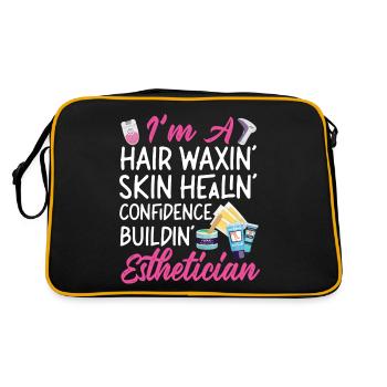 Soins de la peau d’esthéticienne agréée mignonne - Sac Retro - noir/or - Dos