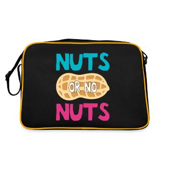 Nuts Or No Nuts Gender Reveal Babyshower Gift - Retro Bag - black/gold - Back