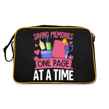 Scrapbooking Scrapbooker - Retro Tasche - Schwarz/Gold - Hinten