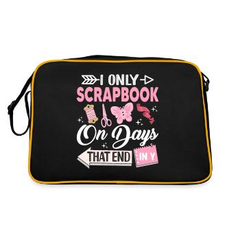 Scrapbooking Scrapbooker - Retro Tasche - Schwarz/Gold - Hinten