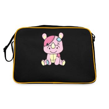 Kawaii Gothic Rhinoceros Pastel Gothic Goth - Retro Bag - black/gold - Back