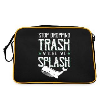 Protection de l’environnement Save the Ocean - Sac Retro - noir/or - Dos