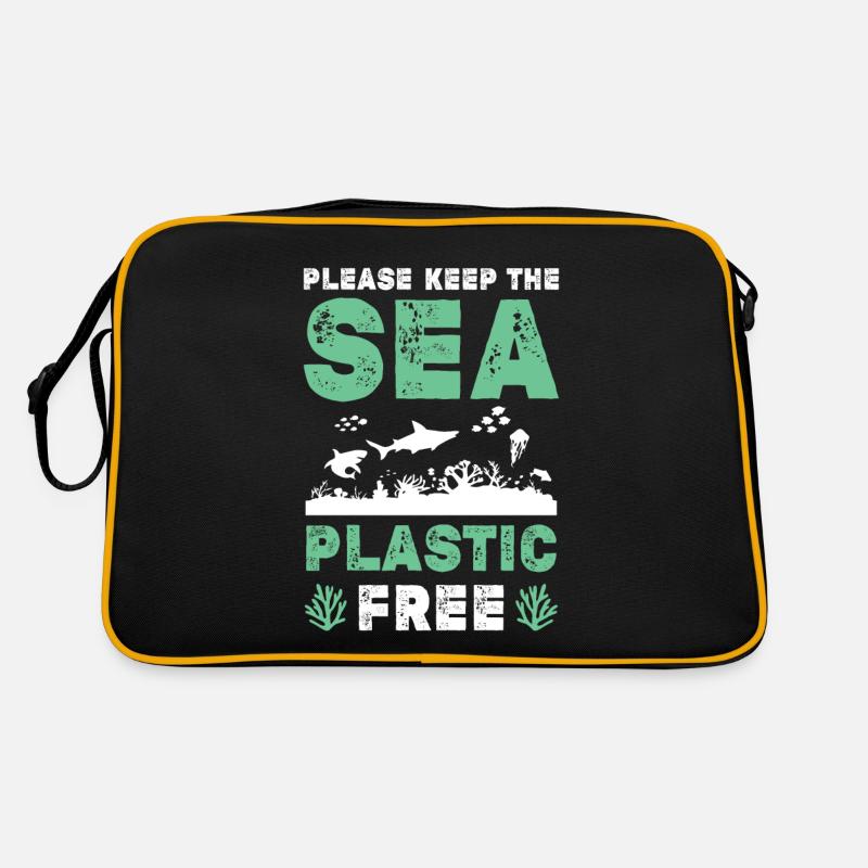 plastik save the ocean Retro Tasche