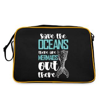 Sauvez la sirène de l’océan - Sac Retro - noir/or - Dos