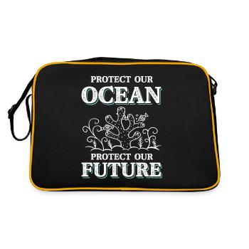 Sauvez l’océan - Sac Retro - noir/or - Dos
