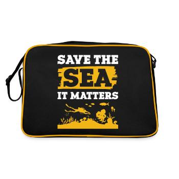Sauver l’océan Dicton - Sac Retro - noir/or - Dos