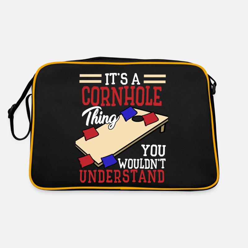 Lustiges Corn Hole Retro Tasche