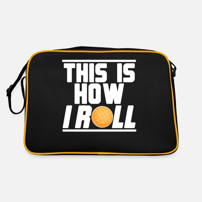 Bocce Ball Spieler Retro Tasche