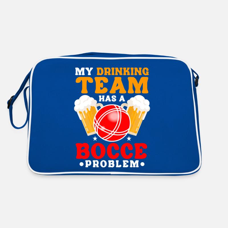 Funny bocce ball player Retro Bag