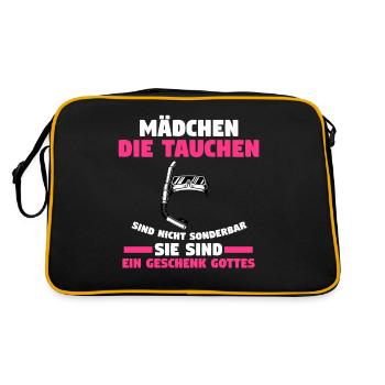 Schullehrerin Lehrerin - Retro Tasche - Schwarz/Gold - Hinten
