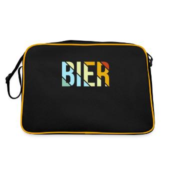 Bier Retro - Retro Tasche - Schwarz/Gold - Hinten