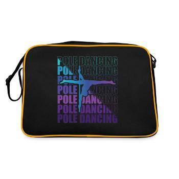 Pole Dance Dancer, Pole Dance, Pole Dancing - Retro Bag - black/gold - Back
