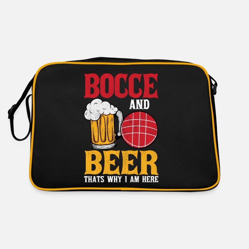 Funny bocce ball player Retro Bag