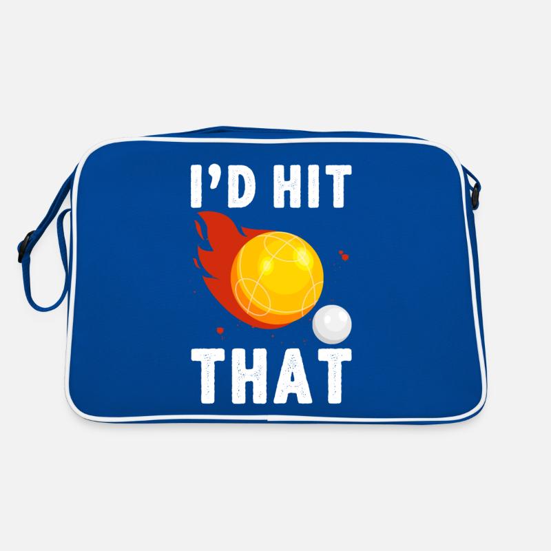 Funny bocce ball player Retro Bag