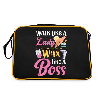 Cute Esthetician Skincare - Retro Tasche - Schwarz/Gold - Hinten