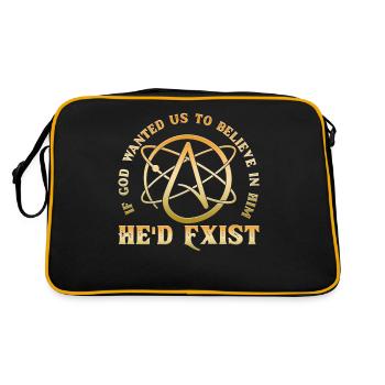 Athéisme athée - Sac Retro - noir/or - Dos