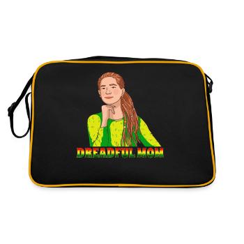 Rastafari Rastafarian Rasta - Retro Tasche - Schwarz/Gold - Hinten
