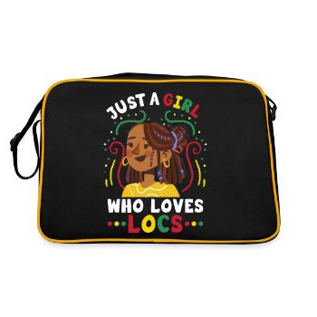Dreadlocks Rasta Rastafari - Retro Bag - black/gold - Back