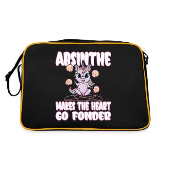 Satan Beelzebub Teufel Gothic Pentagram Mystisch - Retro Tasche - Schwarz/Gold - Hinten
