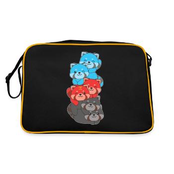Polyamory Flag Gay Pride LGBTQ Red Panda Tower - Retro Bag - black/gold - Back