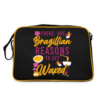 Cute Esthetician Skincare - Retro Tasche - Schwarz/Gold - Hinten