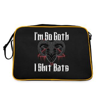 Satan Beelzebub Devil Gothic Pentagram Mystical - Retro Bag - black/gold - Back