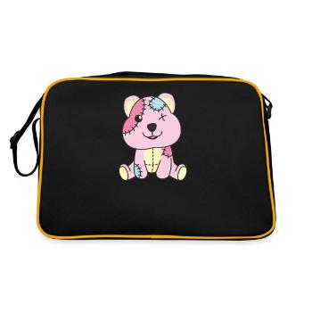 Kawaii Gothique Quokka Pastel Goth - Sac Retro - noir/or - Dos