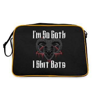 Satan Beelzebub Devil Gothic Pentagram Mystical - Retro Bag - black/gold - Back