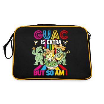 Avocado Guacamole Mexican Mexico Latino - Retro Bag - black/gold - Back