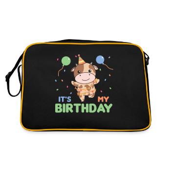 Vache pour anniversaire pour les enfants c’est mon anniversaire - Sac Retro - noir/or - Dos