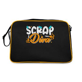 Scrapbooking Scrapbooker - Retro Tasche - Schwarz/Gold - Hinten
