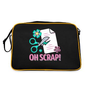 Scrapbooking Scrapbooker - Retro Tasche - Schwarz/Gold - Hinten