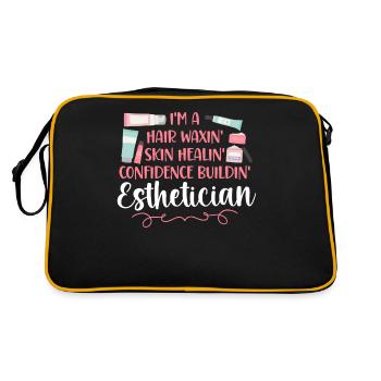Soins de la peau d’esthéticienne agréée mignonne - Sac Retro - noir/or - Dos
