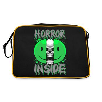Zombie Horror Horrorfilm Filmfestival + Halloween - Retro Tasche - Schwarz/Gold - Hinten