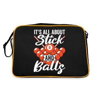 Billiards, Pool Billiards, Snooker Club, Club Billiards - Retro Bag - black/gold - Back