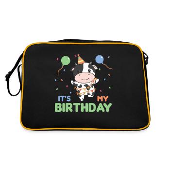 Vache pour anniversaire pour les enfants c’est mon anniversaire - Sac Retro - noir/or - Dos