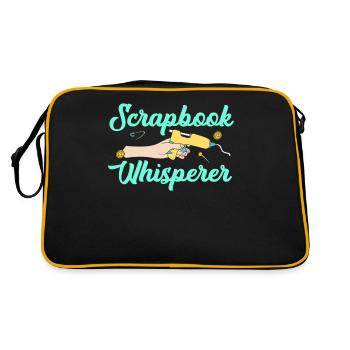 Scrapbooking Scrapbooker - Retro Tasche - Schwarz/Gold - Hinten