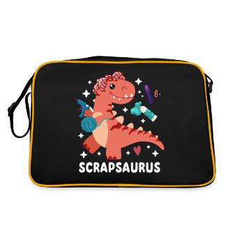Scrapbooking Scrapbooker - Retro Tasche - Schwarz/Gold - Hinten