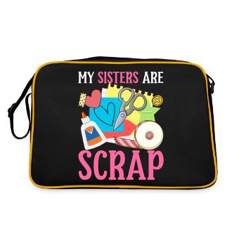 Scrapbooking Scrapbooker - Retro Tasche - Schwarz/Gold - Hinten
