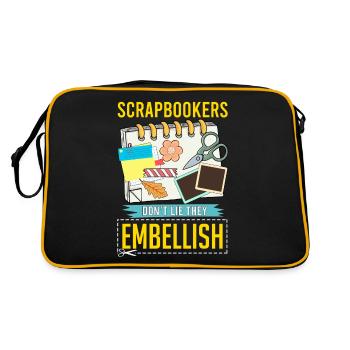 Scrapbooking - Retro Tasche - Schwarz/Gold - Hinten