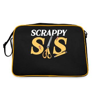 Scrapbooking Scrapbooker - Retro Tasche - Schwarz/Gold - Hinten
