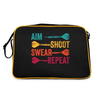 Club de sport de fléchettes, jeu de fléchettes, fléchettes de sport Pfeil - Sac Retro - noir/or - Dos