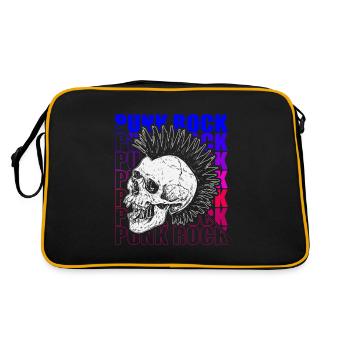 Punk Rock Pogo Anarchie Punks Punk Rocker Punk - Retro Tasche - Schwarz/Gold - Hinten